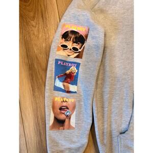 Good Worth & Co. x Playboy Hoodie Men's Size M Gray Magazine Cover Graphic Rare